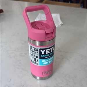YETI Pink and Silver Kids Bottle